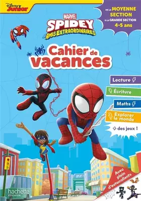 Couverture du produit · Disney - Marvel - Spidey et ses amis extraordinaires - De la MS à la GS - Cahier de vacances 2025: De la Moyenne à la Grande Se