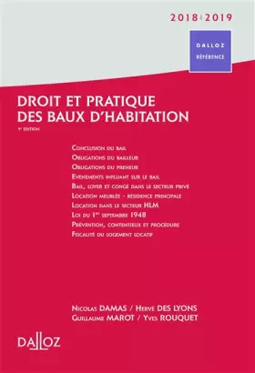 Couverture du produit · Droit et pratique des baux d'habitations