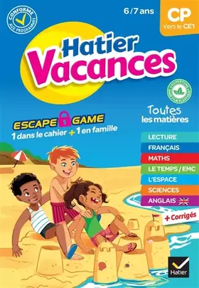 Couverture du produit · Cahier de vacances 2023 du CP vers le CE1 6/7 ans: pour réviser son année dans toutes les matières