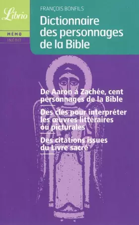 Couverture du produit · Dictionnaire des personnages de la Bible