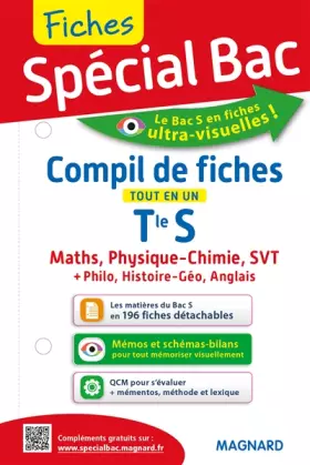 Couverture du produit · Compil de fiches tout en un Tle S : Maths, Physique-chimie, SVT, Philosophie, Histoire-géo, Anglais