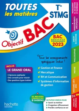 Couverture du produit · Objectif Bac 2023 - Term STMG Toutes les matières