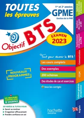 Couverture du produit · Objectif BTS GPME (1re et 2e années) - Toutes les épreuves, examen 2023