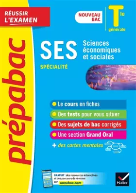 Couverture du produit · SES Tle générale (spécialité) - Prépabac Réussir l'examen - Bac 2023: nouveau programme de Terminale