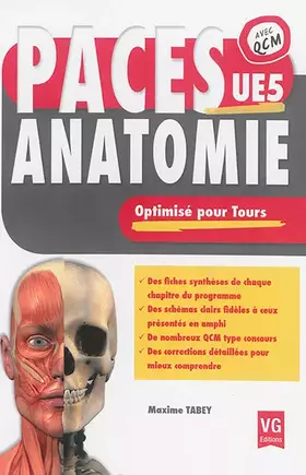 Couverture du produit · PACES anatomie UE5: Optimisé pour Tours