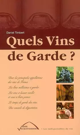 Couverture du produit · Quels vins de garde ?