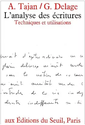 Couverture du produit · L'Analyse des écritures. Techniques et utilisations