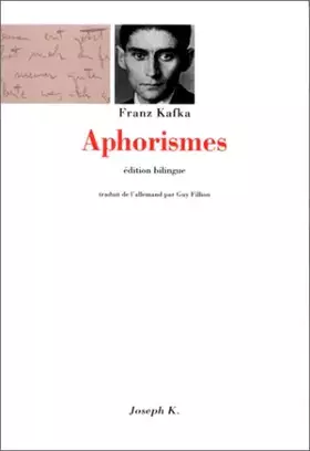 Couverture du produit · Aphorismes, édition bilingue (français/allemand)