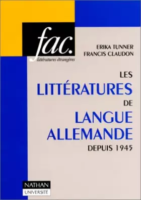 Couverture du produit · Les Littératures de langue allemande depuis 1945