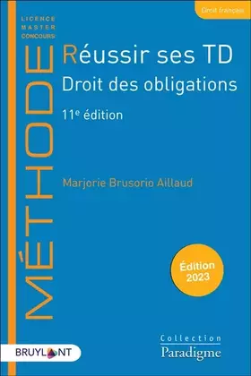 Couverture du produit · Réussir ses TD - Droit des obligations