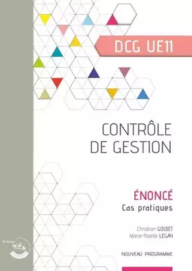 Couverture du produit · Contrôle de gestion - Énoncé: UE 11 du DCG