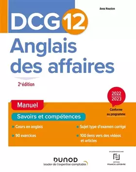 Couverture du produit · DCG 12 Anglais des affaires - Manuel - 2e éd.