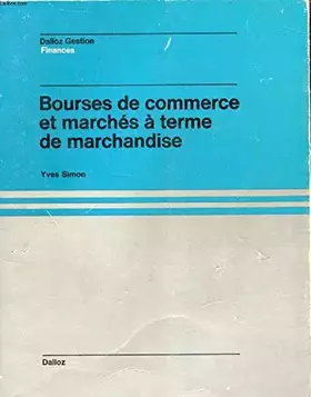 Couverture du produit · Bourses de commerce et marchés à terme de marchandise