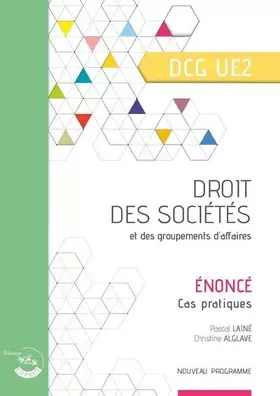Couverture du produit · Droit des sociétés et des groupements d'affaires - Énoncé: UE 2 du DCG