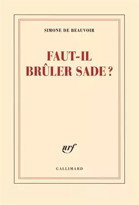 Couverture du produit · Faut-il brûler Sade ?