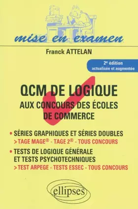 Couverture du produit · QCM de logique aux concours des écoles de commerce