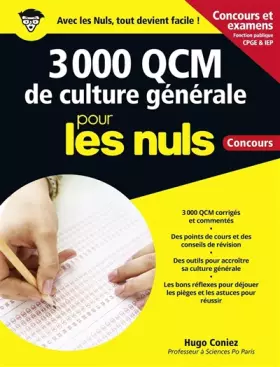 Couverture du produit · 3 000 QCM de Culture générale pour les Nuls Concours Fonction publique grand format, 2e édition