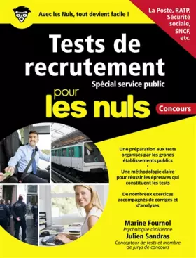 Couverture du produit · Préparer les tests de recrutement - spécial Service public pour les Nuls Concours
