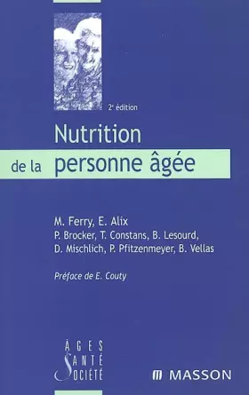 Couverture du produit · Nutrition de la personne âgée