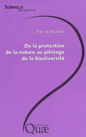 Couverture du produit · De la protection de la nature au pilotage de la biodiversité