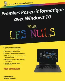 Couverture du produit · Premiers pas en informatique avec Windows 10 pour les Nuls