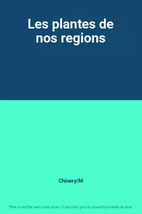 Couverture du produit · Les plantes de nos regions