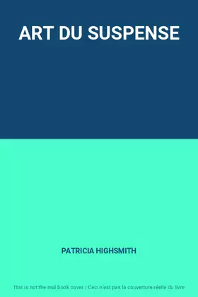 Couverture du produit · ART DU SUSPENSE
