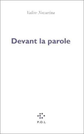 Couverture du produit · Devant la parole