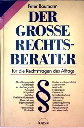 Couverture du produit · Der große Rechtsberater für die Rechtsfragen des Alltags