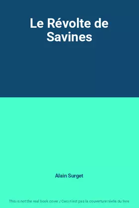 Couverture du produit · Le Révolte de Savines