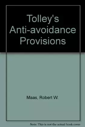 Couverture du produit · Tolley's anti-avoidance provisions