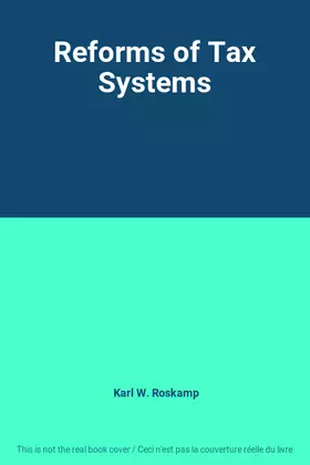 Couverture du produit · Reforms of Tax Systems