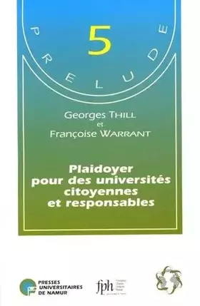 Couverture du produit · Plaidoyer pour des universités citoyennes