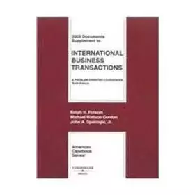 Couverture du produit · International Business Transactions: 2003 Documents (American Casebook)