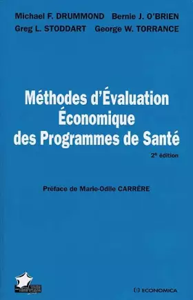 Couverture du produit · Méthodes d'évaluation économique des programmes de santé
