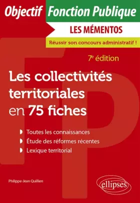 Couverture du produit · Les collectivités territoriales en 75 fiches