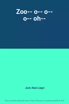 Couverture du produit · Zoo-- o-- o-- o-- oh--