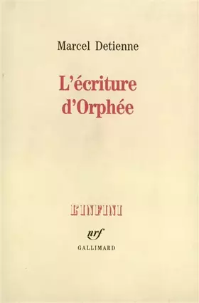Couverture du produit · L'Ecriture d'Orphée