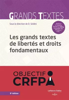 Couverture du produit · Les grands textes de libertés et droits fondamentaux 9ed