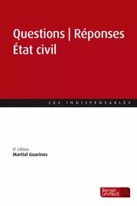 Couverture du produit · Questions Réponses État civil (8e éd.)