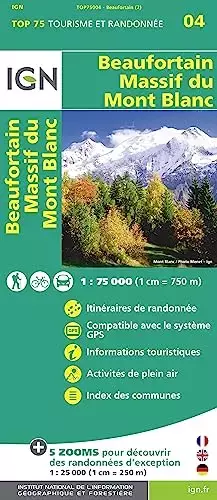 Couverture du produit · Top75004 Beaufortain/Massif du Mont Blanc 1/75.000
