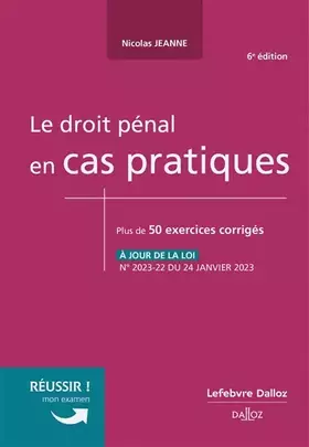Couverture du produit · Le droit pénal en cas pratiques 6ed