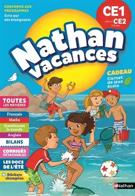 Couverture du produit · Cahier de Vacances 2019 du CE1 vers le CE2 - Nathan Vacances - 7/8 ANS