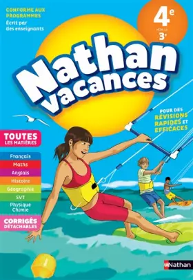 Couverture du produit · Cahier de Vacances 2021 de la 4ème vers la 3ème - Toutes les matières - Nathan Vacances collège