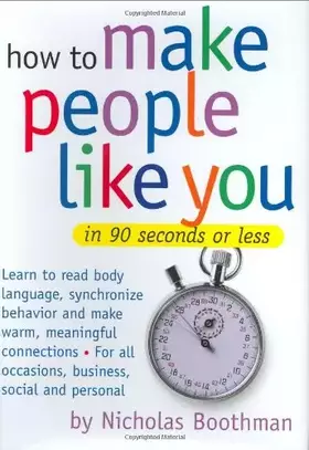 Couverture du produit · How to Make People Like You in 90 Seconds or Less