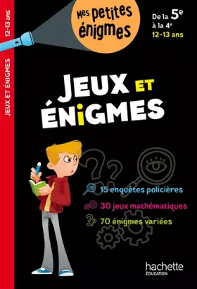 Couverture du produit · Jeux et énigmes - De la 5e à la 4e - Cahier de vacances 2024