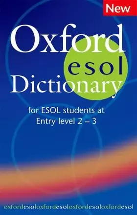 Couverture du produit · Oxford ESOL Dictionary