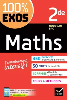 Couverture du produit · Maths 2de: exercices résolus - Nouveau programme de Seconde