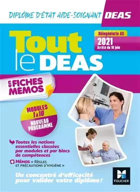 Couverture du produit · Tout le DEAS en fiches mémos - IFAS - Diplôme Etat Aide-Soignant 5è ed - Nouveau référentiel 2021