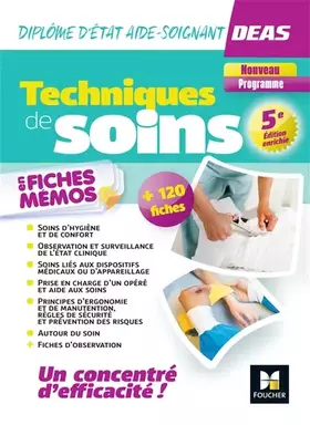 Couverture du produit · Techniques de soins en fiches mémos - DEAS Diplôme d'Etat Aide-Soignant - 2024-2025